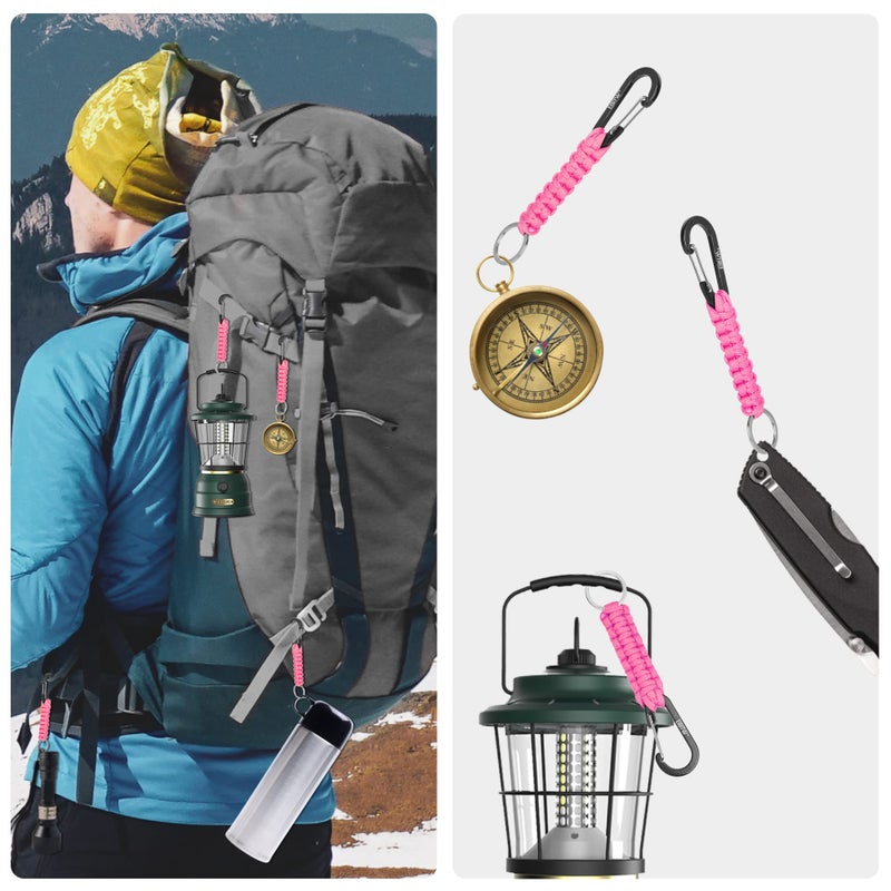 EOTW Carabiner Keychain,Paracord Keychain Small Aluminum Clip D Ring for Camping, Hiking, Fishing, Or As A Key Organizer - Image 2